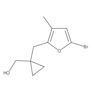 {1-[(5-Bromo-3-methylfuran-2-yl)methyl]cyclopropyl}methanol结构式