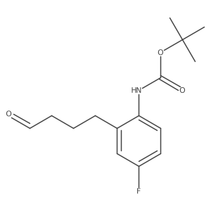 tert-butyl N-[4-fluoro-2-(4-oxobutyl)phenyl]carbamate Structure