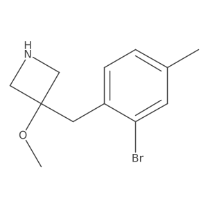 3-[(2-Bromo-4-methylphenyl)methyl]-3-methoxyazetidine Structure
