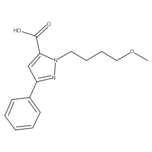 1-(4-Methoxybutyl)-3-phenyl-1H-pyrazole-5-carboxylic acid结构式