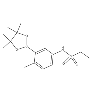 N-[4-methyl-3-(tetramethyl-1,3,2-dioxaborolan-2-yl)phenyl]ethane-1-sulfonamide Structure