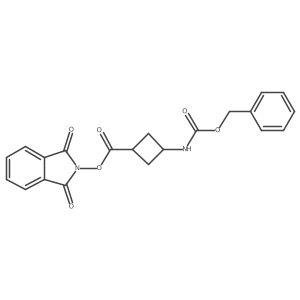 1,3-dioxo-2,3-dihydro-1H-isoindol-2-yl (1s,3s)-3-{[(benzyloxy)carbonyl]amino}cyclobutane-1-carboxylate Structure