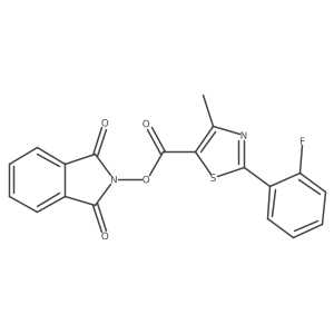 1,3-dioxo-2,3-dihydro-1H-isoindol-2-yl 2-(2-fluorophenyl)-4-methyl-1,3-thiazole-5-carboxylate Structure