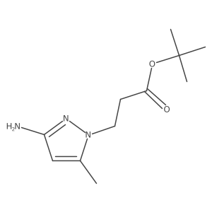 Tert-butyl 3-(3-amino-5-methylpyrazol-1-yl)propanoate结构式