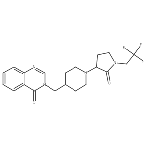 3-({1-[2-Oxo-1-(2,2,2-trifluoroethyl)pyrrolidin-3-yl]piperidin-4-yl}methyl)-3,4-dihydroquinazolin-4-one结构式