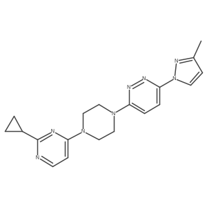 2-cyclopropyl-4-{4-[6-(3-methyl-1H-pyrazol-1-yl)pyridazin-3-yl]piperazin-1-yl}pyrimidine结构式