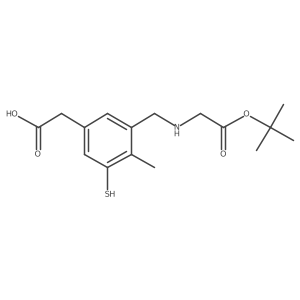 2-[3-({[2-(Tert-butoxy)-2-oxoethyl]amino}methyl)-4-methyl-5-sulfanylphenyl]acetic acid结构式