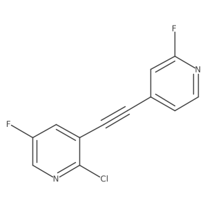 2-Chloro-5-fluoro-3-((2-fluoropyridin-4-yl)ethynyl)pyridine结构式