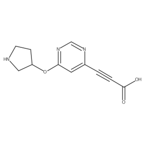 3-[6-(Pyrrolidin-3-yloxy)pyrimidin-4-yl]prop-2-ynoic acid结构式