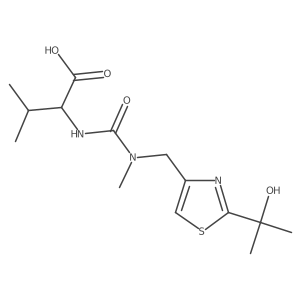 (S)-2-(3-((2-(2-Hydroxypropan-2-yl)thiazol-4-yl)methyl)-3-methylureido)-3-methylbutanoic Acid结构式