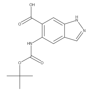 5-{[(tert-butoxy)carbonyl]amino}-1H-indazole-6-carboxylic acid Structure