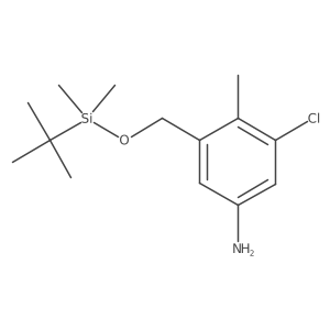 3-(((Tert-butyldimethylsilyl)oxy)methyl)-5-chloro-4-methylaniline Structure