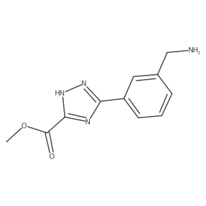 methyl 3-[3-(aminomethyl)phenyl]-1H-1,2,4-triazole-5-carboxylate结构式