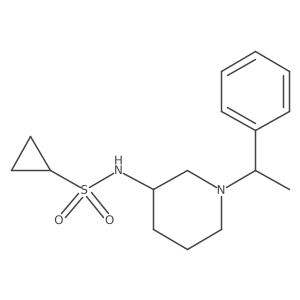 N-[1-(1-phenylethyl)piperidin-3-yl]cyclopropanesulfonamide Structure