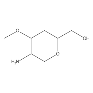 ((2S,4S,5S)-5-Amino-4-methoxytetrahydro-2H-pyran-2-yl)methanol结构式
