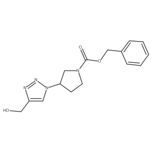 benzyl 3-[4-(hydroxymethyl)-1H-1,2,3-triazol-1-yl]pyrrolidine-1-carboxylate Structure