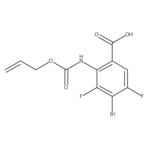 4-Bromo-3,5-difluoro-2-{[(prop-2-en-1-yloxy)carbonyl]amino}benzoic acid结构式