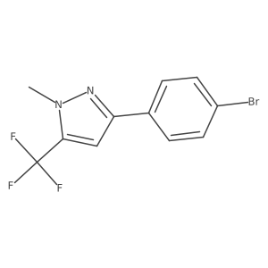 1-Methyl-3-(4-bromophenyl)-5-(trifluoromethyl)-1H-pyrazole Structure