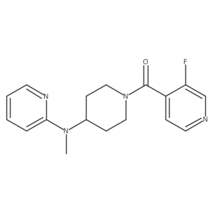 N-[1-(3-fluoropyridine-4-carbonyl)piperidin-4-yl]-N-methylpyridin-2-amine Structure