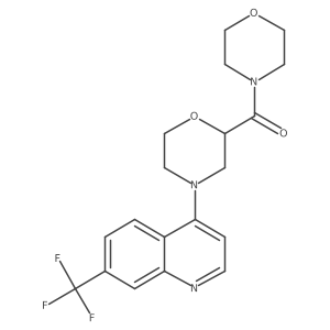 4-[2-(Morpholine-4-carbonyl)morpholin-4-yl]-7-(trifluoromethyl)quinoline Structure