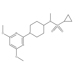 N-[1-(4,6-dimethoxypyrimidin-2-yl)piperidin-4-yl]-N-methylcyclopropanesulfonamide Structure