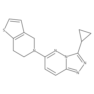 3-cyclopropyl-6-{4H,5H,6H,7H-thieno[3,2-c]pyridin-5-yl}-[1,2,4]triazolo[4,3-b]pyridazine结构式