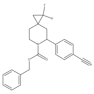 Benzyl 5-(4-cyanophenyl)-1,1-difluoro-6-azaspiro[2.5]octane-6-carboxylate Structure