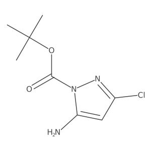 tert-Butyl 5-amino-3-chloro-1H-pyrazole-1-carboxylate结构式
