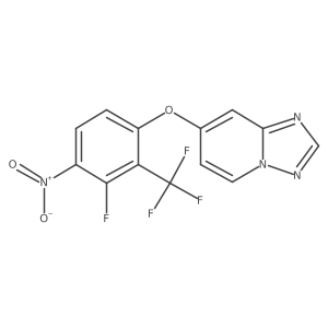 7-[3-Fluoro-4-nitro-2-(trifluoromethyl)phenoxy]-[1,2,4]triazolo[1,5-a]pyridine结构式