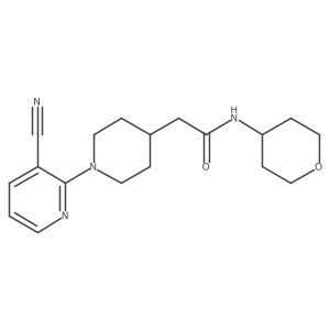 2-[1-(3-cyanopyridin-2-yl)piperidin-4-yl]-N-(oxan-4-yl)acetamide Structure