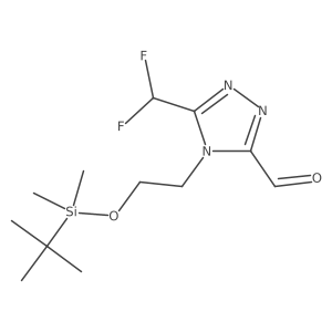 4-(2-((tert-Butyldimethylsilyl)oxy)ethyl)-5-(difluoromethyl)-4H-1,2,4-triazole-3-carbaldehyde结构式