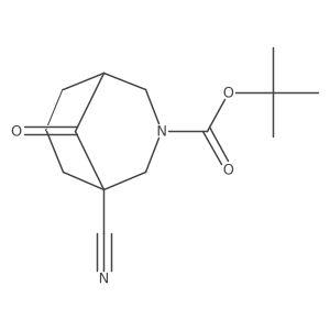 Tert-butyl 1-cyano-9-oxo-3-azabicyclo[3.3.1]nonane-3-carboxylate结构式