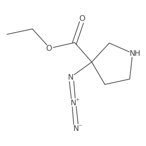 Ethyl 3-azidopyrrolidine-3-carboxylate Structure