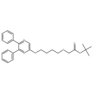 2-{4-[(5,6-diphenylpyrazin-2-yl)thio]butyloxy}acetic Acid Tert-Butyl Ester结构式