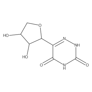 6-(Tetrahydro-3,4-dihydroxy-2-furanyl)-1,2,4-triazine-3,5(2H,4H)-dione结构式