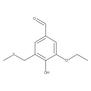 3-Ethoxy-4-hydroxy-5-[(methylthio)methyl]benzaldehyde结构式