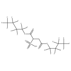 Butanedioic acid, 2-sulfo-, 1,4-bis(1,1,2,2,3,3,4,4,4-nonafluorobutyl) ester Structure