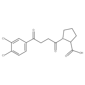 1-[3-(3,4-dichlorobenzoyl)propionyl]-L-proline Structure