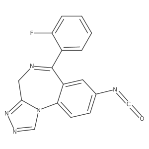 6-(2-fluorophenyl)-8-isocyanato-4H-[1,2,4]triazolo[4,3-a][1,4]benzodiazepine Structure