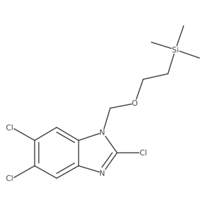 2,5,6-Trichloro-1-((2-(trimethylsilyl)ethoxy)methyl)-1H-benzo[D]imidazole结构式