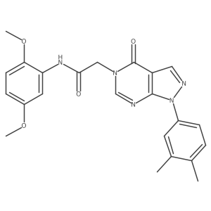 N-(2,5-dimethoxyphenyl)-2-(1-(3,4-dimethylphenyl)-4-oxo-1H-pyrazolo[3,4-d]pyrimidin-5(4H)-yl)acetamide结构式