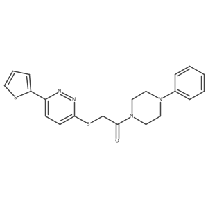 3-{[2-Oxo-2-(4-phenylpiperazin-1-yl)ethyl]thio}-6-thien-2-ylpyridazine Structure