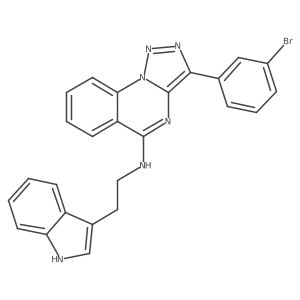 3-(3-Bromophenyl)-N-[2-(1H-indol-3-YL)ethyl]-[1,2,3]triazolo[1,5-A]quinazolin-5-amine结构式