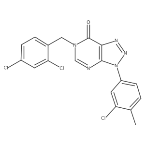 3-(3-chloro-4-methylphenyl)-6-(2,4-dichlorobenzyl)-3H-[1,2,3]triazolo[4,5-d]pyrimidin-7(6H)-one结构式