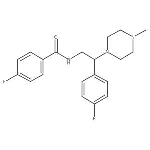4-fluoro-N-[2-(4-fluorophenyl)-2-(4-methylpiperazin-1-yl)ethyl]benzamide结构式