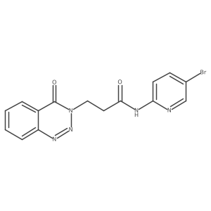 N~1~-(5-bromo-2-pyridyl)-3-[4-oxo-1,2,3-benzotriazin-3(4H)-yl]propanamide结构式
