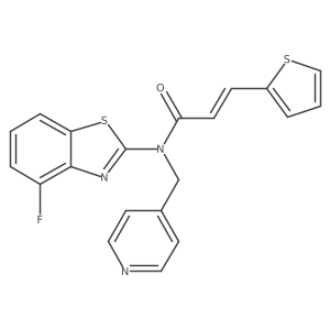 (E)-N-(4-fluorobenzo[d]thiazol-2-yl)-N-(pyridin-4-ylmethyl)-3-(thiophen-2-yl)acrylamide Structure