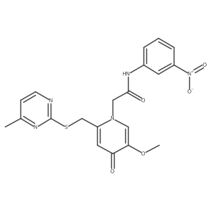 2-(5-methoxy-2-(((4-methylpyrimidin-2-yl)thio)methyl)-4-oxopyridin-1(4H)-yl)-N-(3-nitrophenyl)acetamide Structure