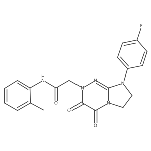 2-(8-(4-fluorophenyl)-3,4-dioxo-3,4,7,8-tetrahydroimidazo[2,1-c][1,2,4]triazin-2(6H)-yl)-N-(o-tolyl)acetamide结构式