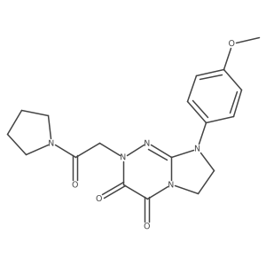 8-(4-methoxyphenyl)-2-(2-oxo-2-(pyrrolidin-1-yl)ethyl)-7,8-dihydroimidazo[2,1-c][1,2,4]triazine-3,4(2H,6H)-dione结构式